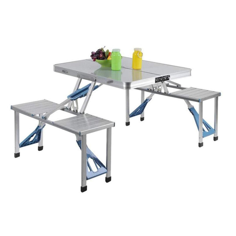 Aluminum Folding Camping Picnic Table with 4 Seats