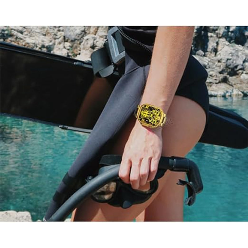 Z76 Ultra Gold Edition Stylish Smartwatch with Large Display, Health & Fitness Tracking, & Long Battery