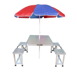 Aluminum Folding Camping Picnic Table with 4 Seats