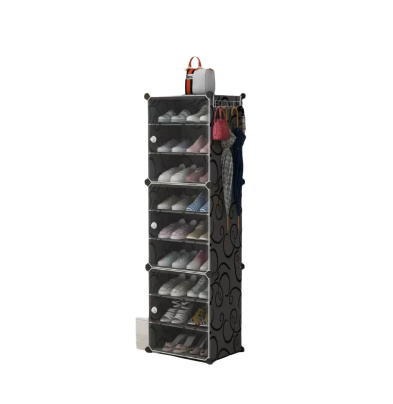 9 portion portable shoe organizer