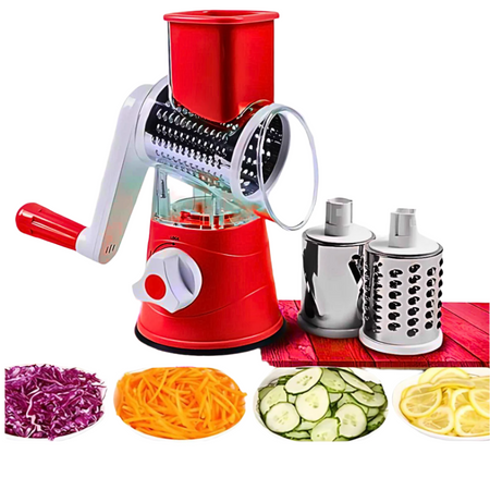Multi-Functional Tabletop Drum Grater I Manual Vegetable Cutter Slicer & Grater | Chopper